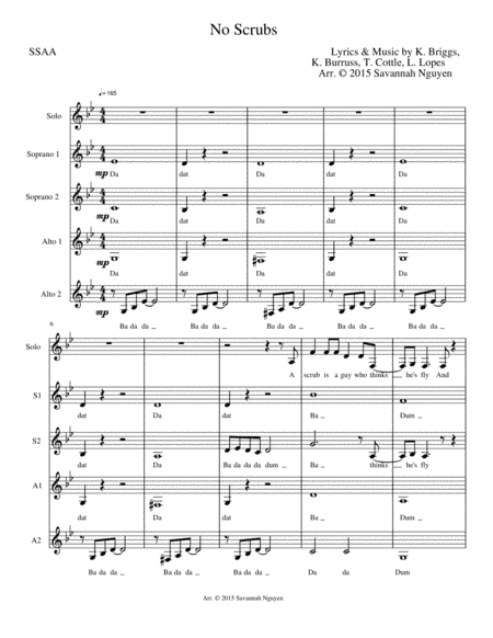 No Scrubs (arr. S. Nguyen)
