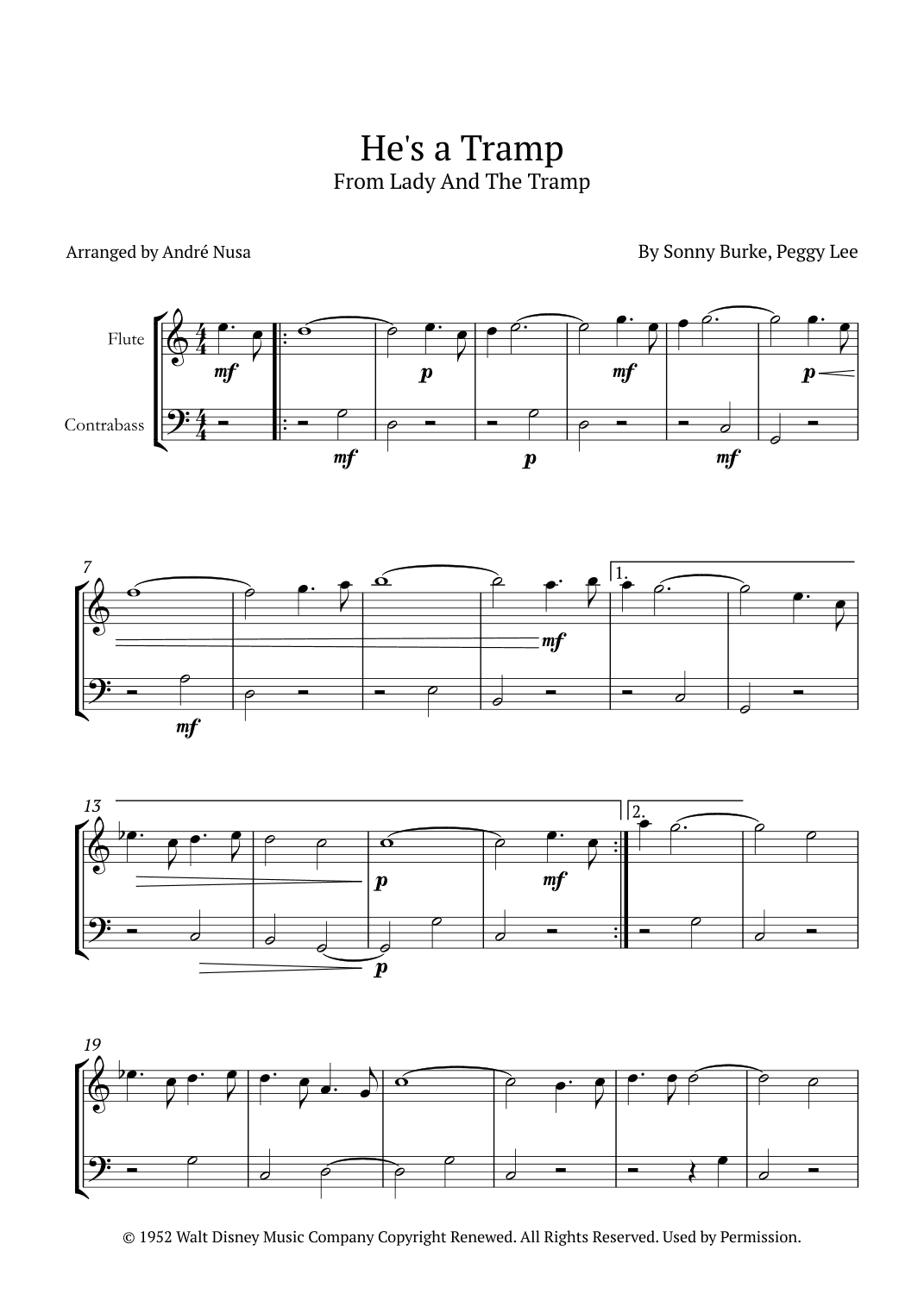 He's A Tramp (arr. André Nusa)