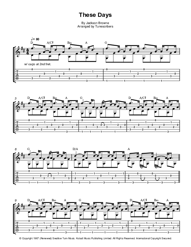 These Days (arr. Tunescribers)