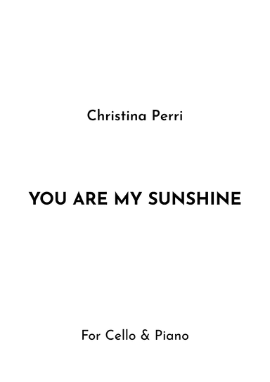 You Are My Sunshine (arr. Jireh J.)