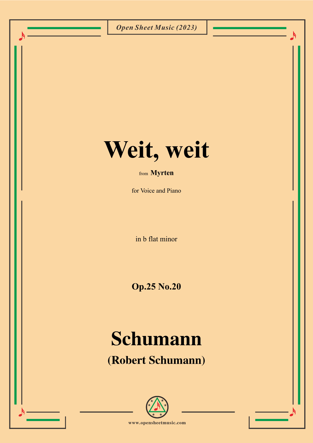 R. Schumann-Weit,weit,Op.25 No.20,from Myrten,in b flat minor (arr. OSM Press)