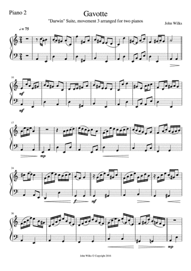 Gavotte for 2 Pianos
