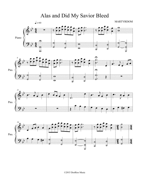 Alas and Did My Savior Bleed (arr. Brooke Brooks (1976))