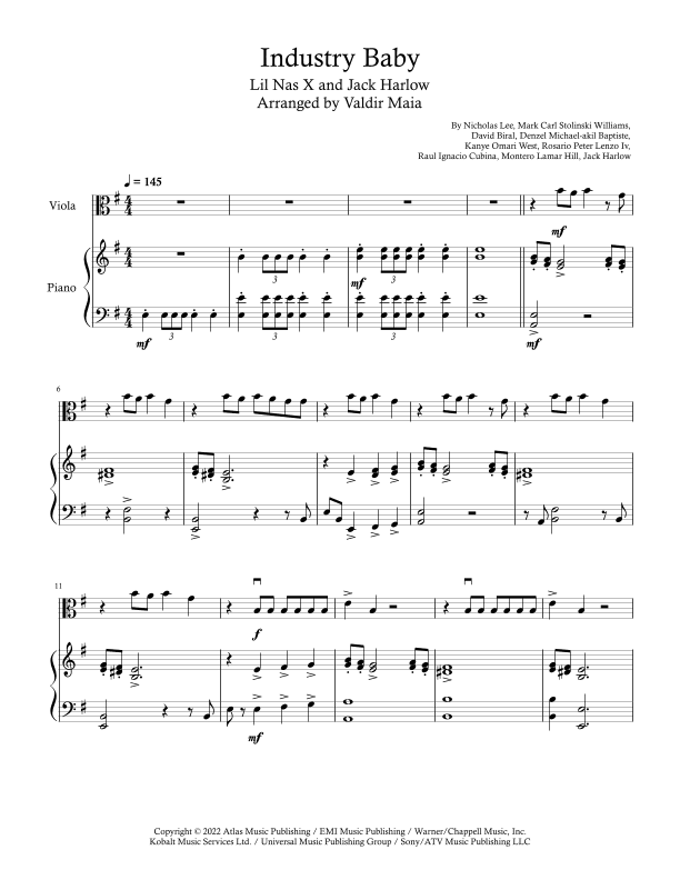Industry Baby (arr. Valdir Maia)