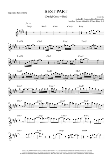 Best Part (arr. The Sheet Music Library)