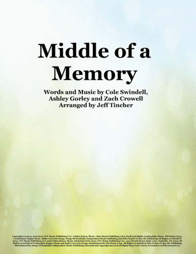 Middle Of A Memory (arr. Jeff Tincher)