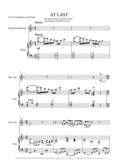 At Last (arr. Matthew pyeon)