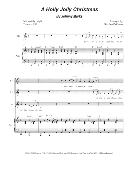 A Holly Jolly Christmas (arr. Stephen DeCesare)