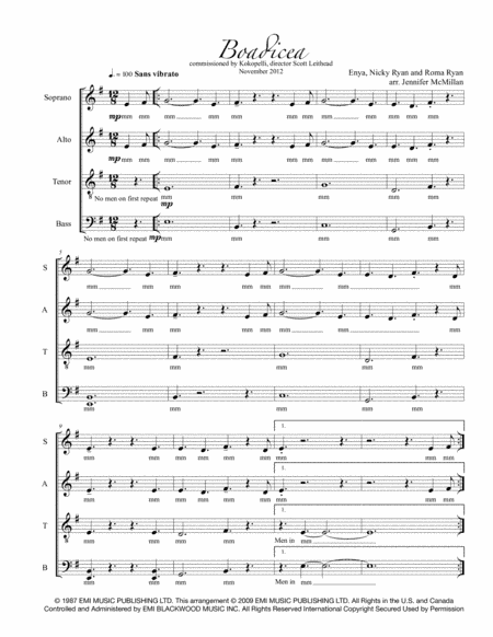 Story Of Boadicea (arr. Jennifer McMillan)