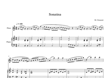 Sonatina (In C Major) - Muzio Clementi (Flute + Piano) (arr. Digital Book Music)