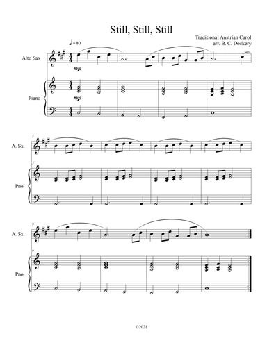 Still, Still, Still (Alto Sax Solo) with piano accompaniment (arr. B. C. Dockery)