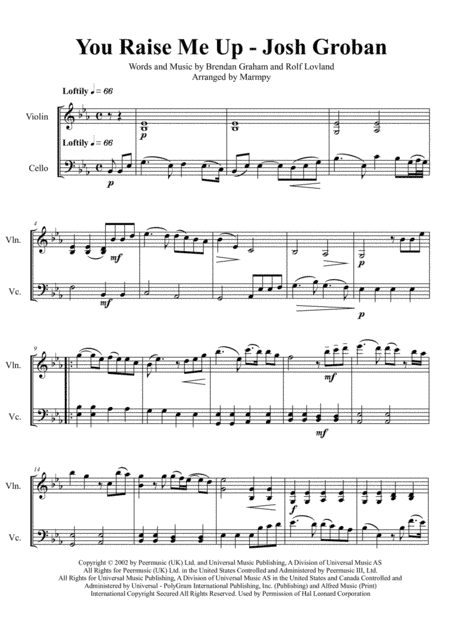 You Raise Me Up (arr. Marmpy)