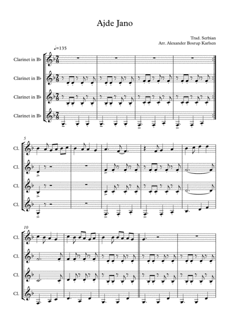 Ajde Jano (arr. Alexander Bosrup Karlsen)