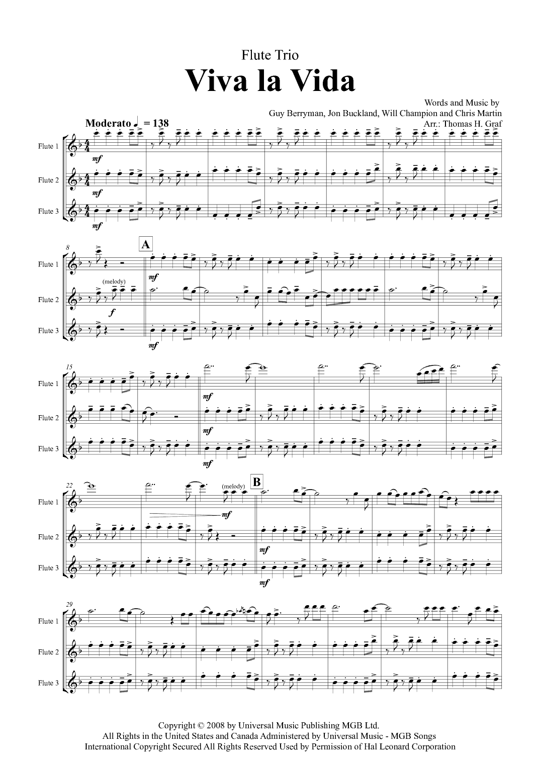 Viva La Vida (arr. Thomas Graf)