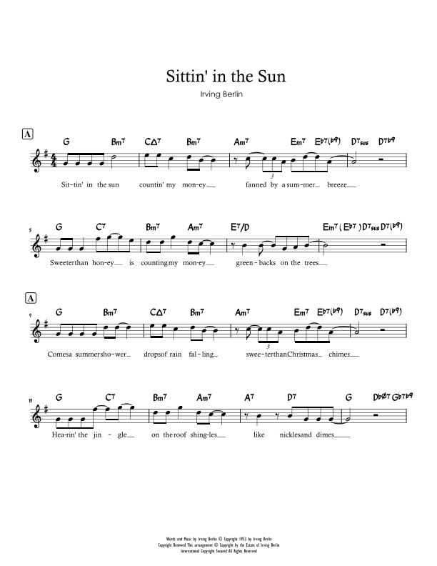 Sittin' In The Sun (arr. Charlie Lee)