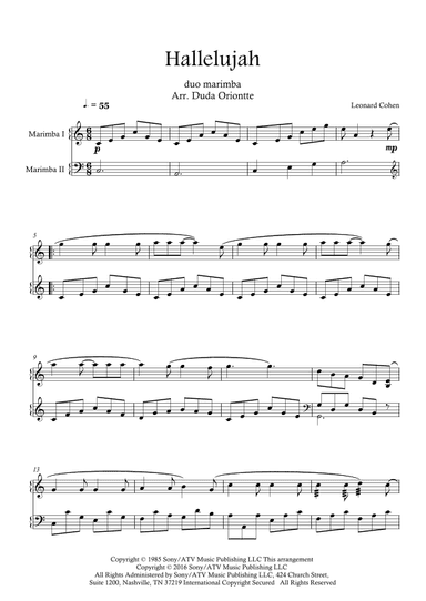 Hallelujah (arr. Duda Oriontte)