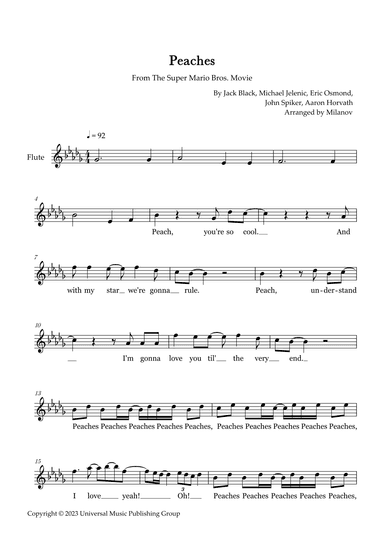 Peaches (arr. Milanov)