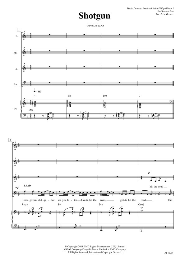 Shotgun (arr. Jetse Bremer)