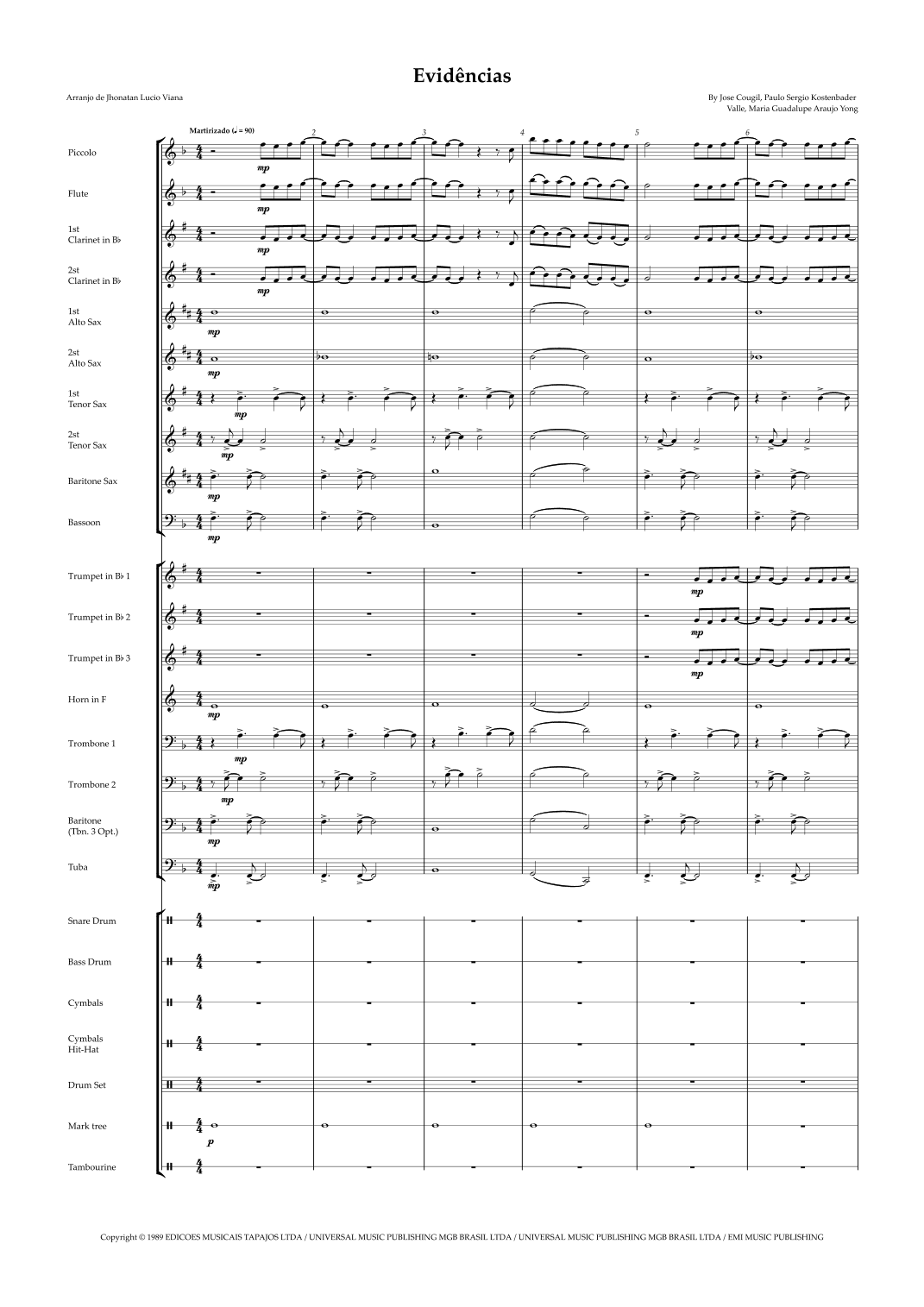 Evidencias (arr. Jhonatan Lucio Viana)