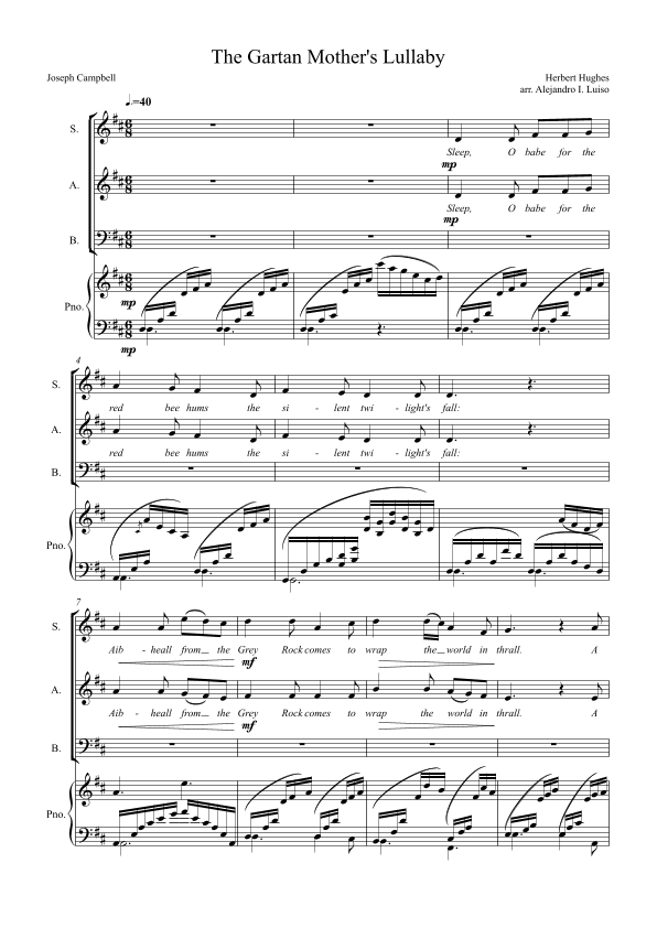 Gartan Mother's Lullaby (arr. Alejandro Ignacio Luiso)