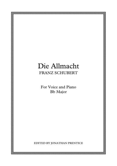 Die Allmacht (Bb Major) (arr. Jonathan Prentice)