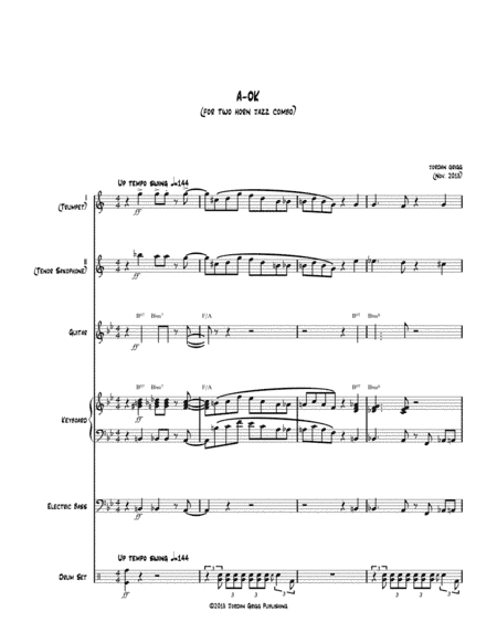 A-OK (for two horn jazz combo)