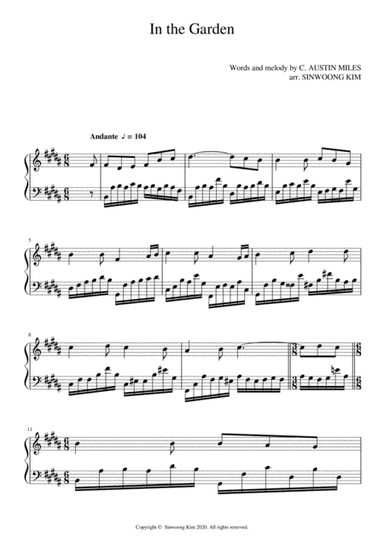 In the Garden (Piano Solo in B Major) (arr. Sinwoong Kim)