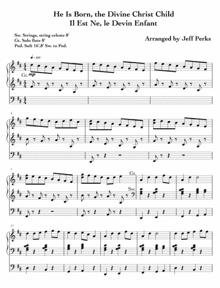 He is Born the Divine Christ Child (Il est ne, le Divin Enfant (arr. Jeff Perks)