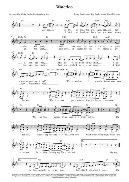 Waterloo (arr. Vicky Jacobs)