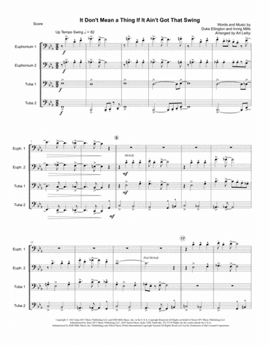 It Don't Mean A Thing (If It Ain't Got That Swing) (arr. Art Leiby)