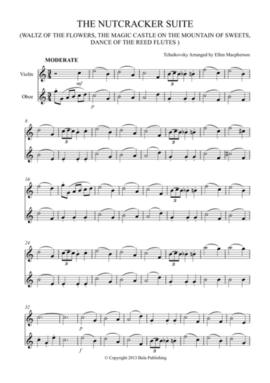 THE NUTCRACKER SUITE - VIOLIN & OBOE DUET - (Waltz of the Flowers, The Magic Castle on the Mountain (arr. Ellen Macpherson)
