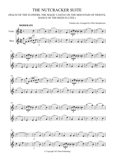 THE NUTCRACKER SUITE - VIOLIN & OBOE DUET - (Waltz of the Flowers, The Magic Castle on the Mountain (arr. Ellen Macpherson)