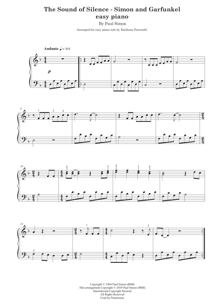 The Sound Of Silence (arr. Emiliano Petronilli)