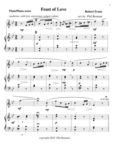 Feast of Love - Flute/Piano (arr. Phil Beaman)