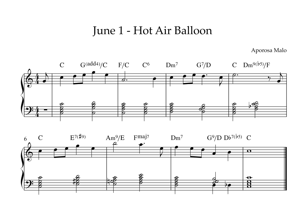 June 1 - Hot Air Balloon
