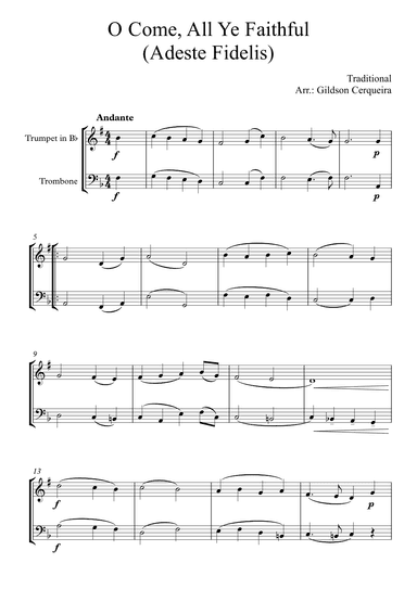O Come, All Ye Faithful (Adeste Fidelis) (arr. Gildson Cerqueira)
