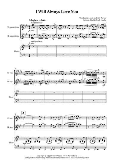 I Will Always Love You (arr. Kayleigh Huelin)