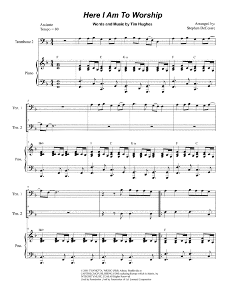 Here I Am To Worship (arr. Stephen DeCesare)