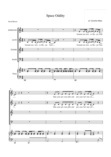 Space Oddity (arr. Caroline Attard)