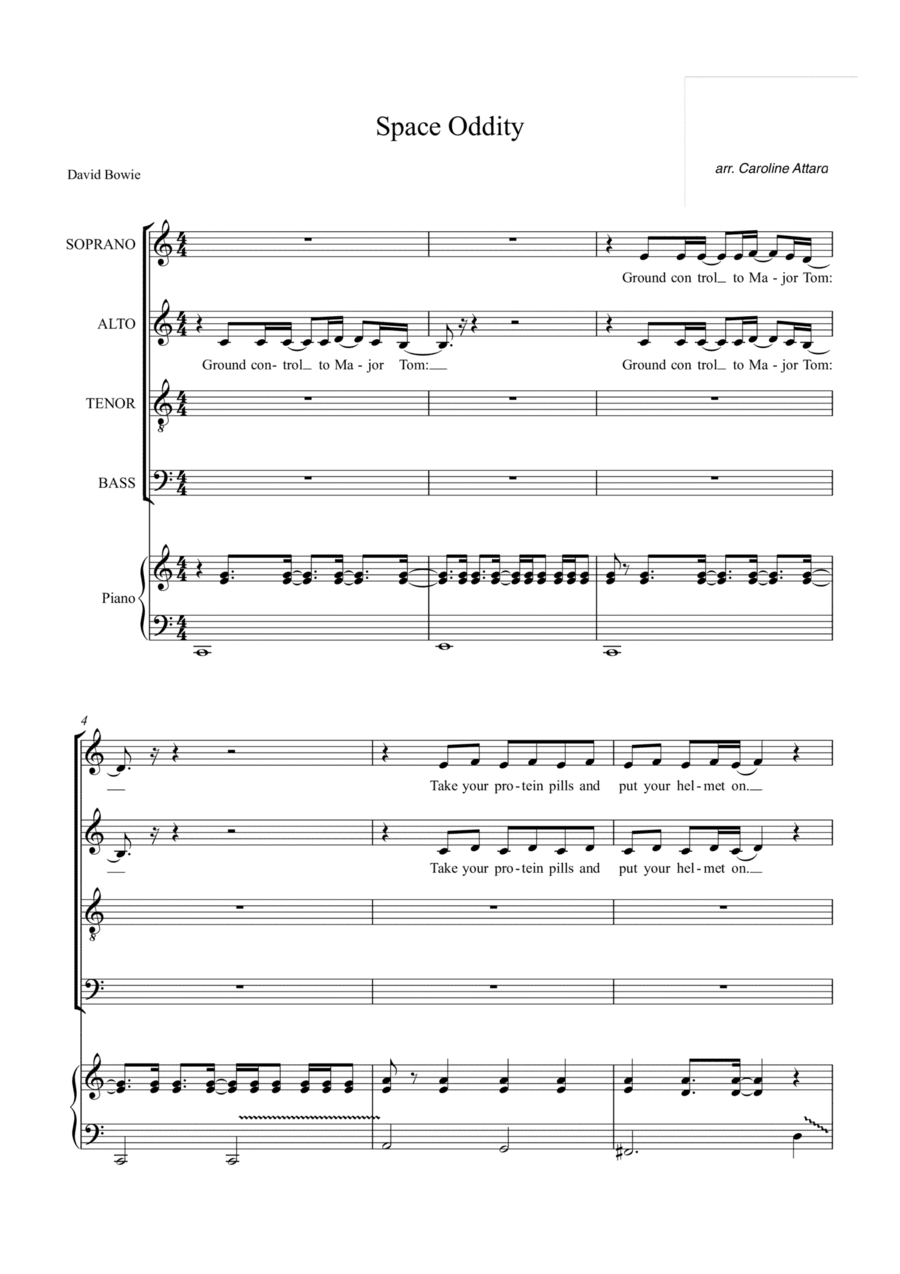 Space Oddity (arr. Caroline Attard)