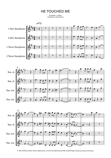 He Touched Me (arr. Josiel Oliveira)