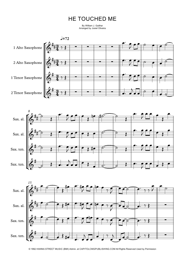 He Touched Me (arr. Josiel Oliveira)