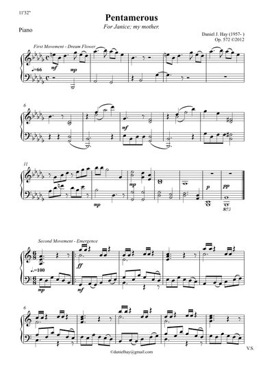 Pentamerous (Opus 572) - Piano (In Five Movements)