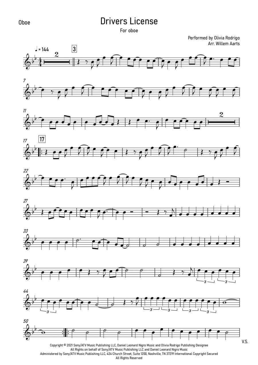 Drivers License (arr. Willem Aarts)