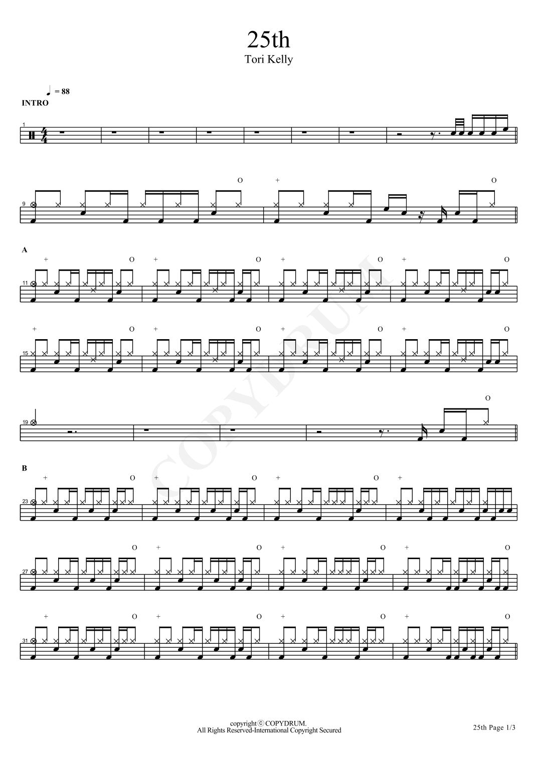 25th (arr. COPYDRUM)