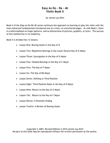 Easy As Do - Re - Mi, Book 2, Violin