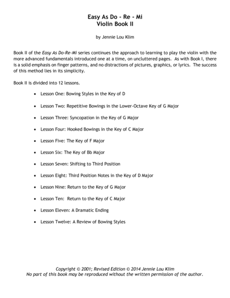 Easy As Do - Re - Mi, Book 2, Violin