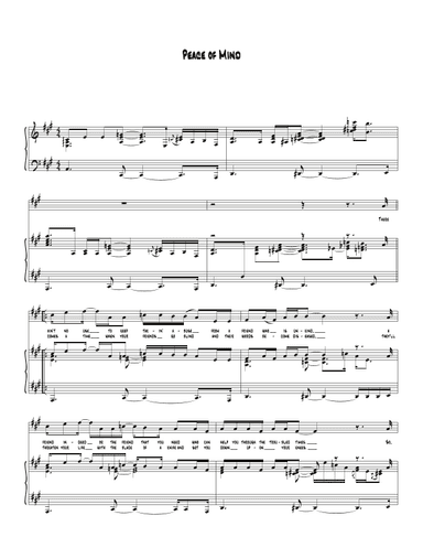 Peace Of Mind (arr. Biegler)