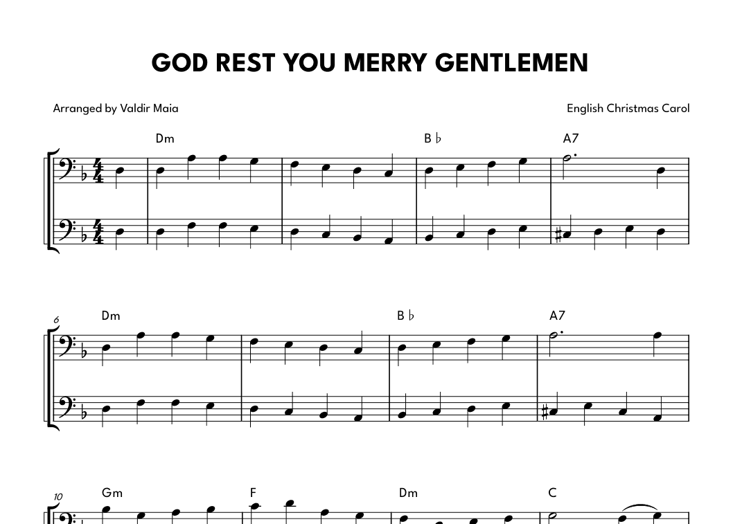 God Rest You Merry Gentlemen - Bassoon Duet (arr. Valdir Maia)