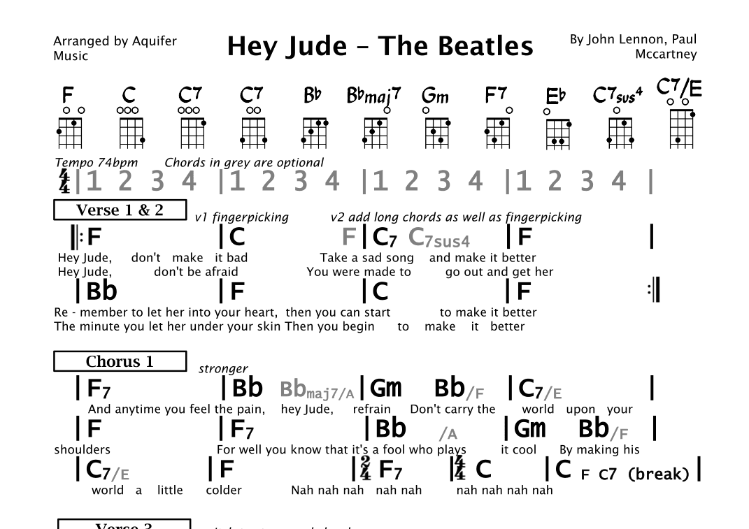 Hey Jude (arr. Aquifer Music)